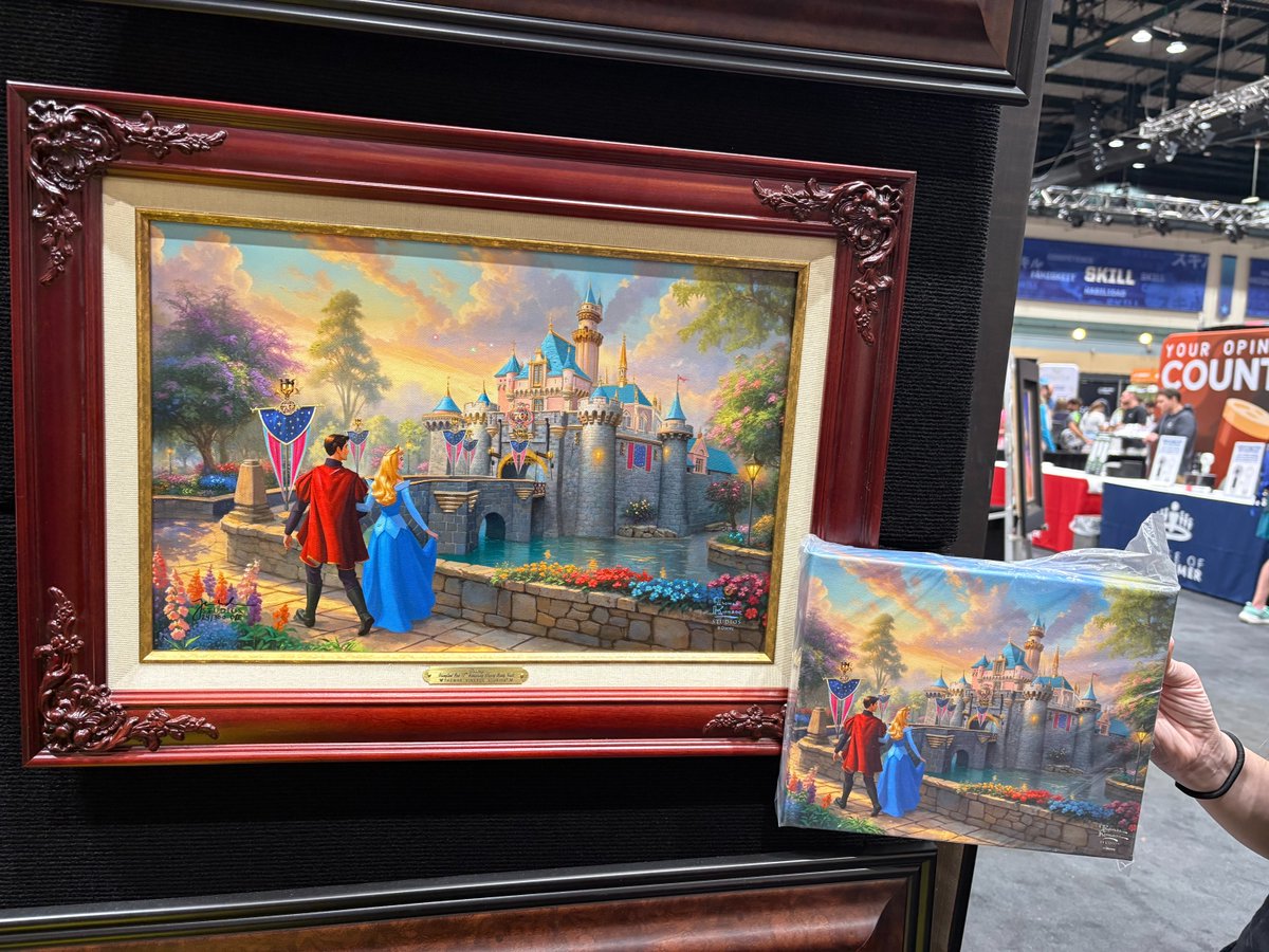 Celebrate your Princess Half Marathon Weekend with Thomas Kinkade Studios' Disneyland Exclusive - "Disneyland Park 70th Anniversary - Sleeping Beauty Castle"! Stop by booth #121 near Pandora at the Expo to see this and more Disney art!

Event information: artbrand.com/pages/event/ru…