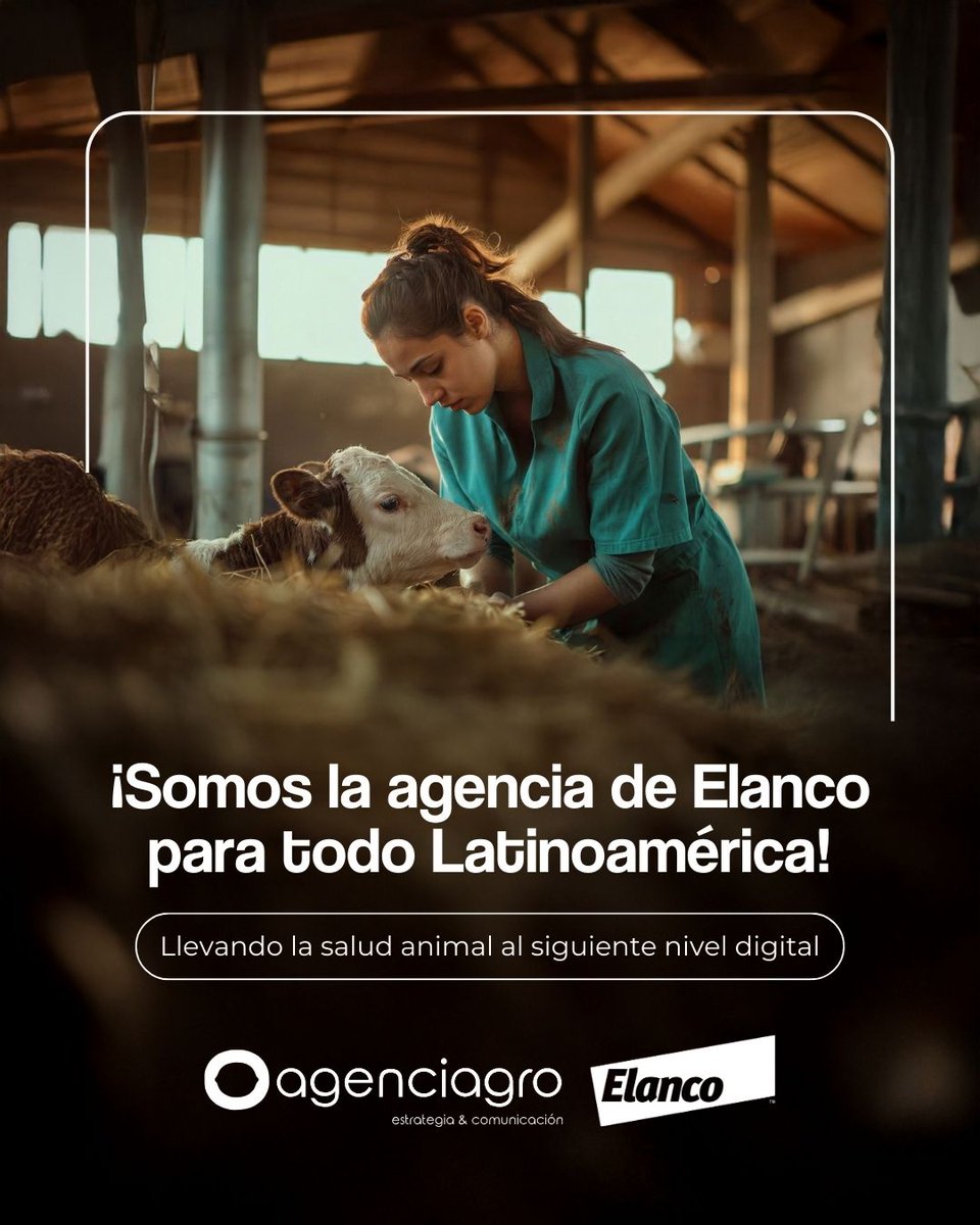 AgenciaAgro's tweet photo. ¡Orgullosos de nuestra alianza regional con Elanco! 🚜🐾

Acompañar a una multinacional líder en salud animal como @elanco.agro.latam en su expansión por Latinoamérica es un desafío que asumimos con estrategia, creatividad y enfoque en resultados. https://t.co/E1ixuW3OW8