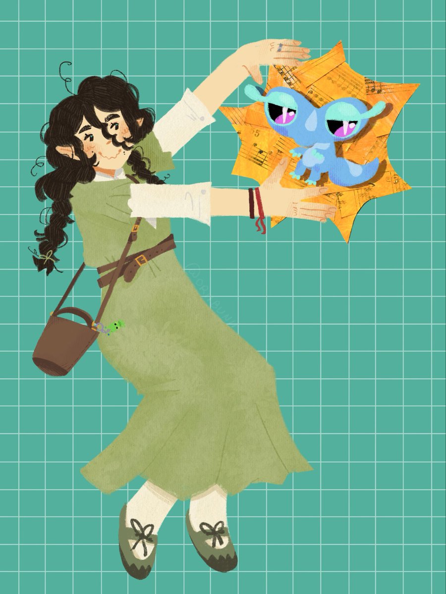 I draw myself with the new water starter… this Pokémon is a little pet shop for real