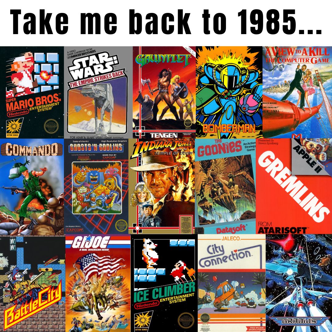 DKOldies's tweet photo. What's your favorite game from this year?
.
.
#year1985 #retrogaming #nostalgia #1985 #videogames #atari #dkoldies https://t.co/WCLRBKpDKo