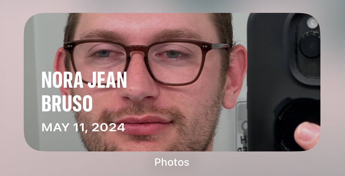 twtrlessluke's tweet photo. Like when I took a selfie high af and apple decided I was Nora Jean Bruso https://t.co/Qrm3Lwj2Tn