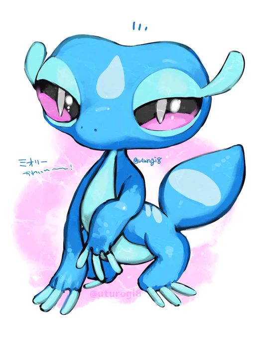 ミオリー可愛すぎる～!頭の形描くのムズすぎる～!!! #ポケモン30周年 #ポケモン風波