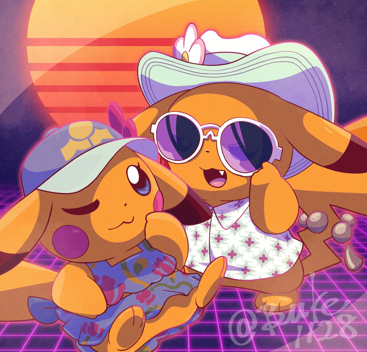 ポケモン風波』発表おめでとう記念！ カゼピカくんとナミピカちゃん