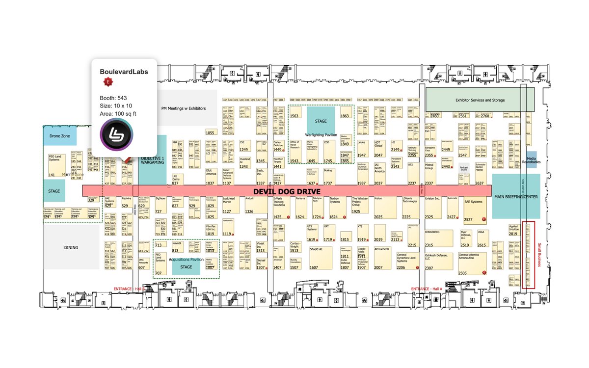 BoulevardLabs's tweet photo. We’re excited to exhibit at Modern Day Marine 2026 this April. Visit BoulevardLabs at Booth 543 for live demos of mission-focused platforms built for clarity, readiness, &amp; confident decisions in complex environments. Stop by &amp; say hello!

#BoulevardLabs #ModernDayMarine #Booth543 https://t.co/akEktvkbG1