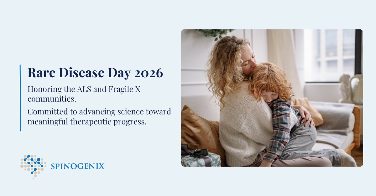 On Rare Disease Day, @Spinogenix stands with the ALS and Fragile X communities.

Awareness is not enough. Patients deserve progress. We are advancing novel investigational therapies designed to restore synaptic function.

Learn more: spinogenix.com

#RareDiseaseDay