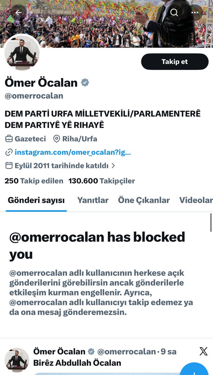 Amcasını s*ktigimin oğlu beni niye engelledin