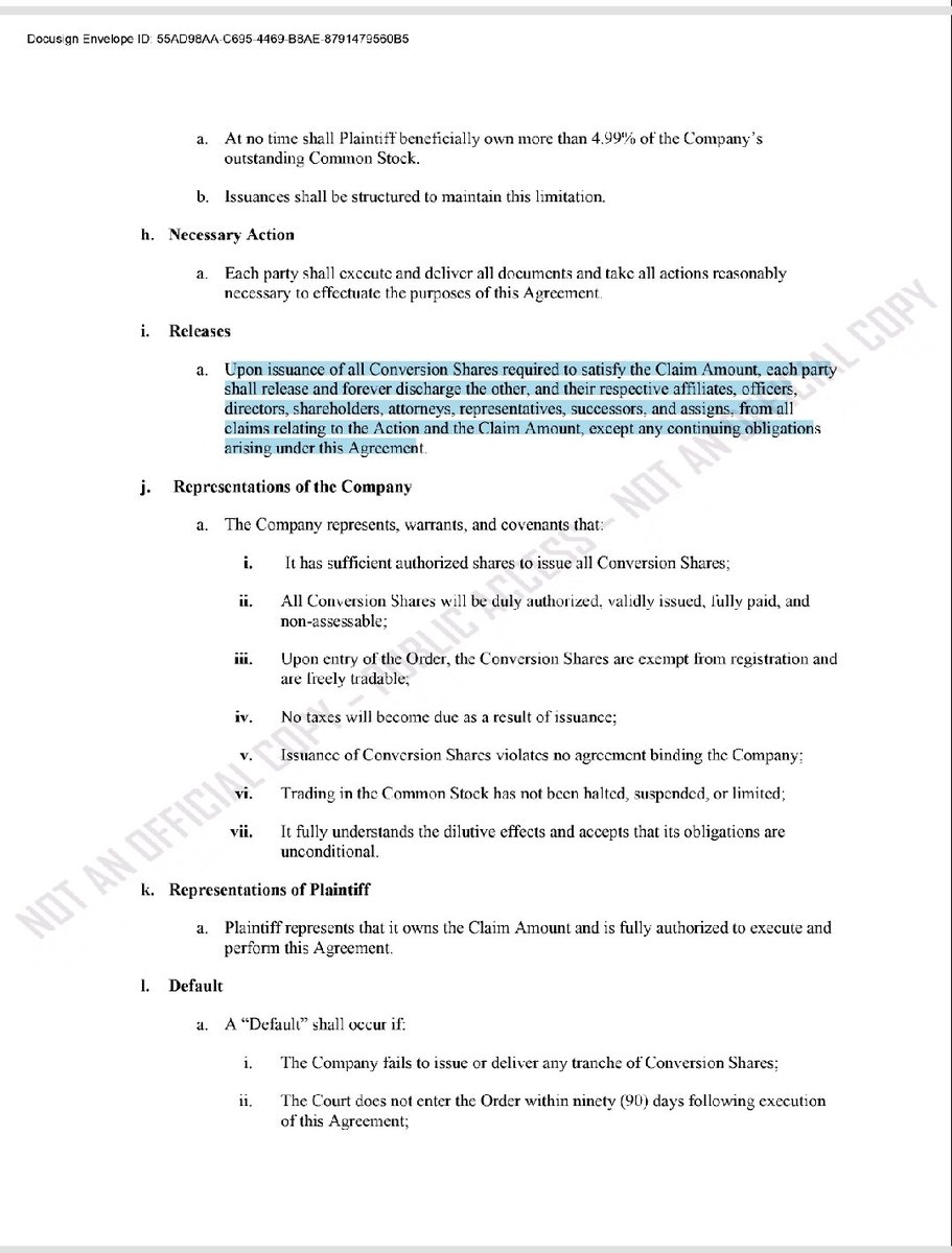 $AZRH translation: "Once we have robbed the shareholders blind and the company's shareholders have paid Josh Cohen's debt for him we will wash our hands of our crime and not even the shareholders can hold us liable."
