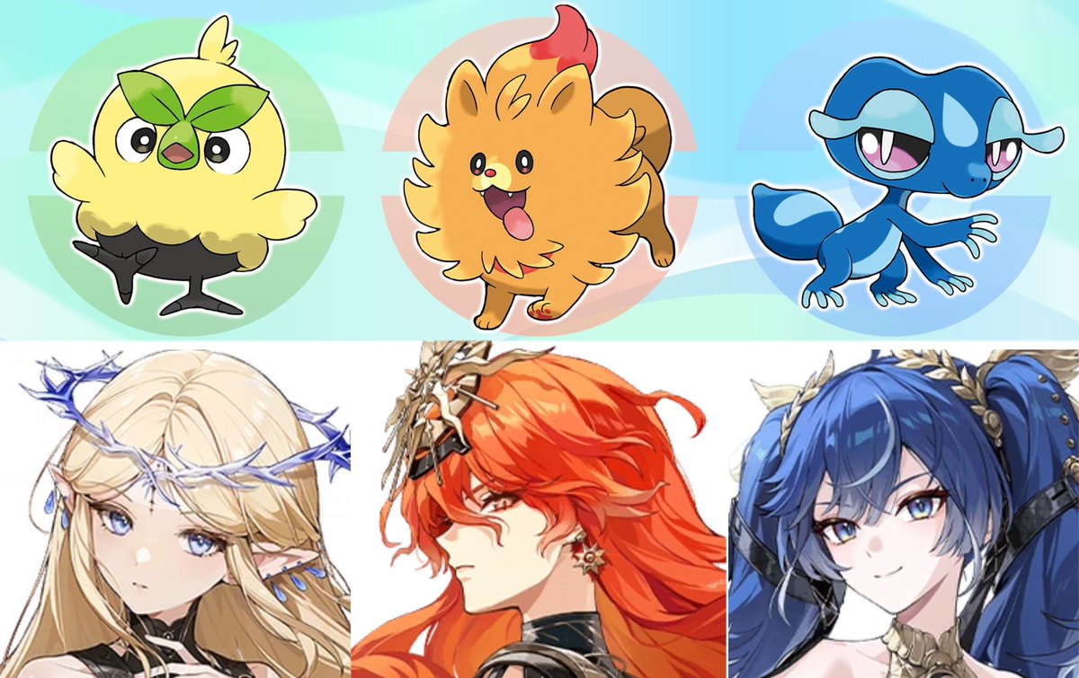 These new starters look familiar… #PokemonWindsWaves #WutheringWaves