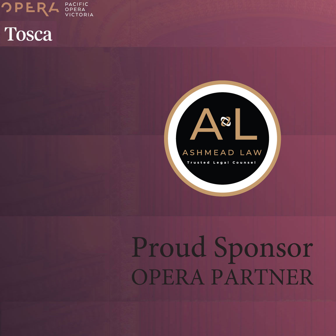 Bravo <a href="/PacificOperaVic/">PacificOperaVictoria</a> a riveting performance and gracious sponsorship circle for Puccini's Tosca Opera, Feb 24, 2026. It was so enjoyable to meet Ian Rye, the CEO of Pacific Opera Victoria, and learn about the production. #ashmeadlaw #lawfirm - ashmead.law