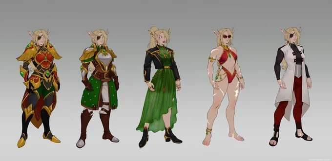 Pt2 character sheet bundle for ! Outfits on outfits <3 #commissions #warcraft