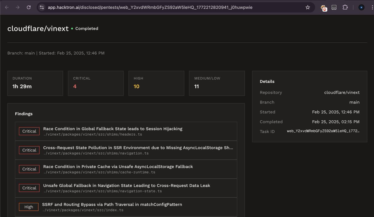 Hacktron AI tweet media