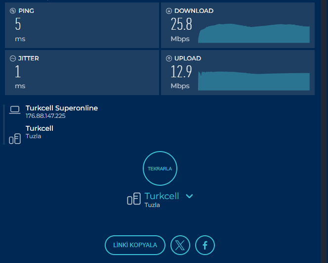 58liiiii's tweet photo. 50 Mbps paket kullanıyorm ancak 1 aydır hızım 25–35 Mbps arasında Defalarca müşteri hizmetlerini aramama rağmen sorun çözülmedi Kayıt açılıyor ama kalıcı çözüm yok Taahhüt edilen hizmeti alamıyorm Acil olarak hattımn kontrol edilmesni ve mağduriyetimn giderilmesini talep ediyorum https://t.co/PP8UVPLDCV