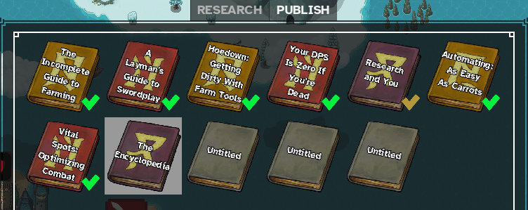 highfantasyidle's tweet photo. Day 3 of HFI's Class Showcase, the Researcher!  The researcher is a research (hah) style class that creates pages based on various subjects. The pages are used to publish books that are used by other classes for huge buffs! A secret research subject that unlocks new systems? Yep. https://t.co/yfbp73t6C2