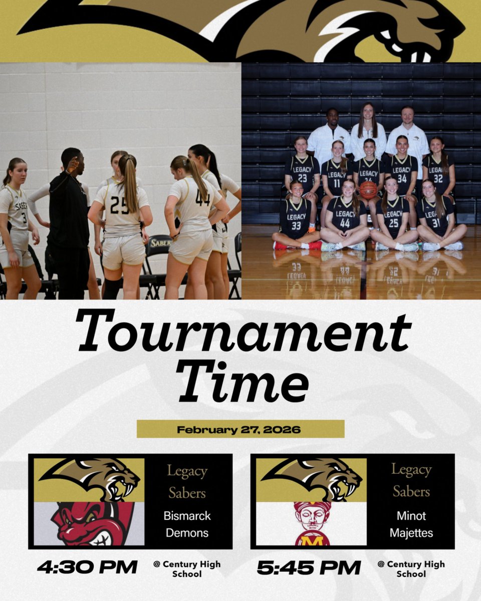 LEGACYGBB's tweet photo. Good Luck to the Saber Freshman Team as they wrap up their season in the Freshman WDA Tournament tonight! #saberpride https://t.co/0PXruKGNmt