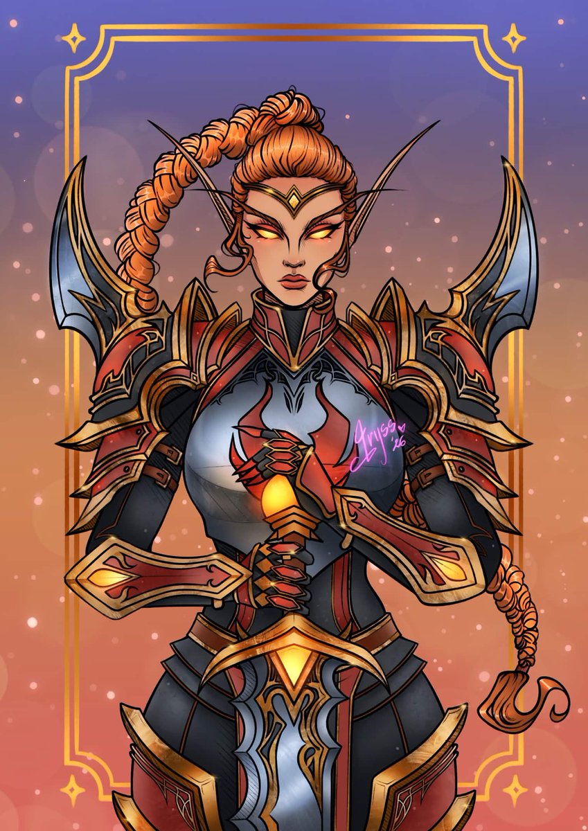 "The Light did not abandon us. It is a beacon that guides us through the darkest times. And it will guide us now, to end your reign of terror."

— Lady Liadrin

Fanart for Midnight 🩸✨ - World of Warcraft

#warcraft #Wow #Midnight #bloodelf #fanart