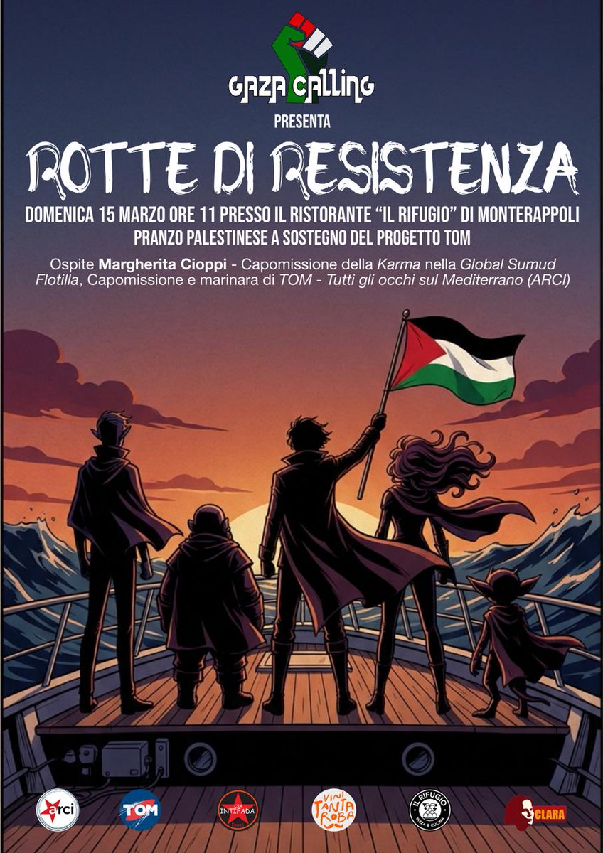 AndreaBotti12's tweet photo. 🇵🇸 Una giornata di solidarietà internazionalista per tenere accesi i riflettori sulla drammatica situzione di #Gaza e dell’intera #Palestina.
È questo l’obiettivo dell’iniziativa Rotte di Resistenza promossa dal Collettivo #GazaCalling dal CSA Intifada https://t.co/7Ri4AaxWTU https://t.co/YEq3ULIDTQ