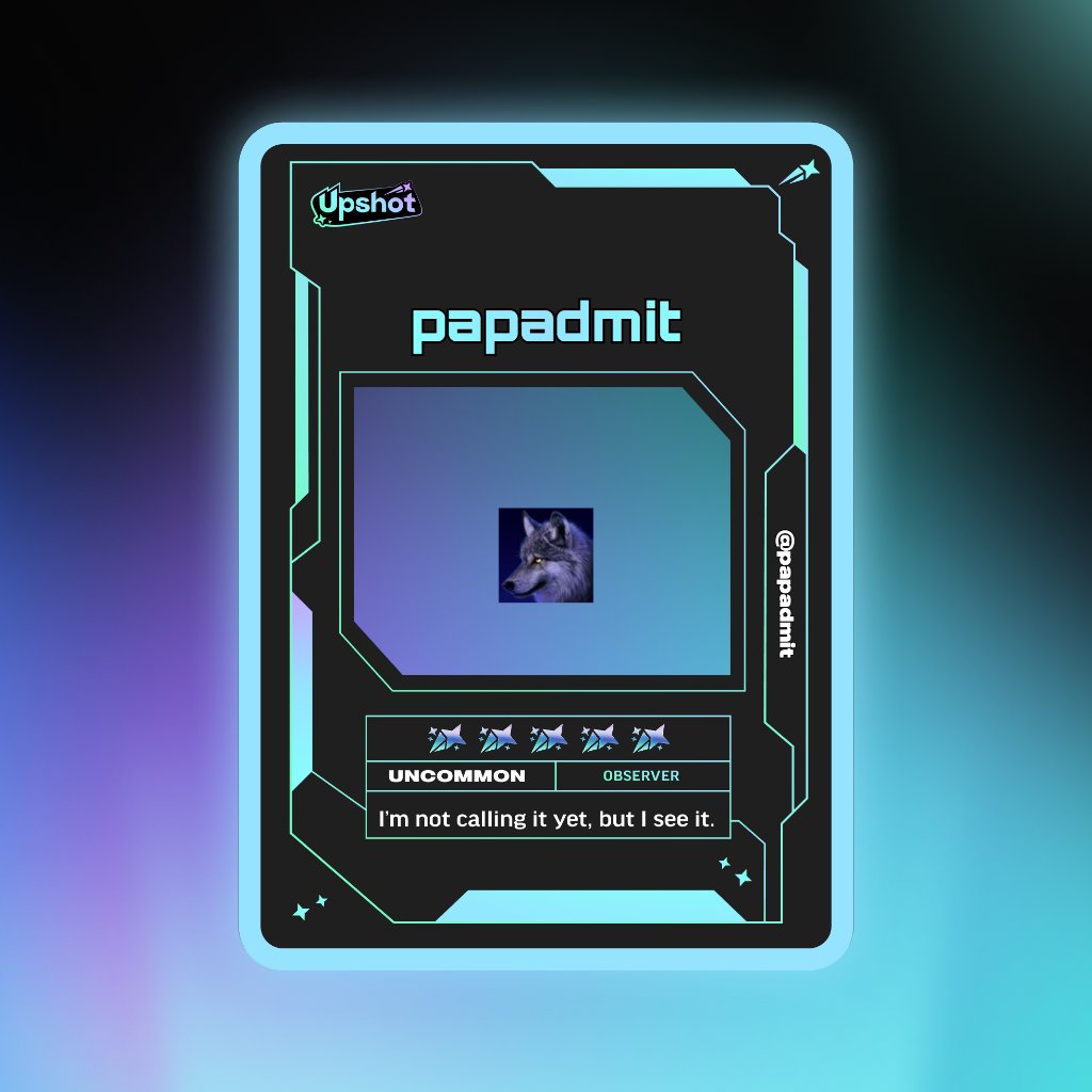 papadmit's tweet photo. Just ripped my Predictor Card!

Ready to claim instant cash prizes, free packs and more.

Welcome to Prediction Play on @upshot_cards

Your turn
https://t.co/fGfM76QozL https://t.co/bP6rpOAHuG