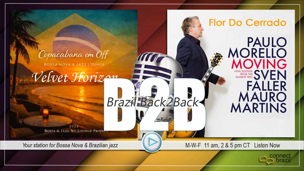 Every song you’ve loved started as a new song. Try these: The Nu Lounge Project's mysterious 'Velvet Horizon'. Then Germany's Paulo Morello strums his jazzy 'Flor do Cerrado'! Listen anytime!

connectbrazil.com/brazils-best-m…

#brazilback2back #connectbrazil #brazilianjazz #bossanovamusic