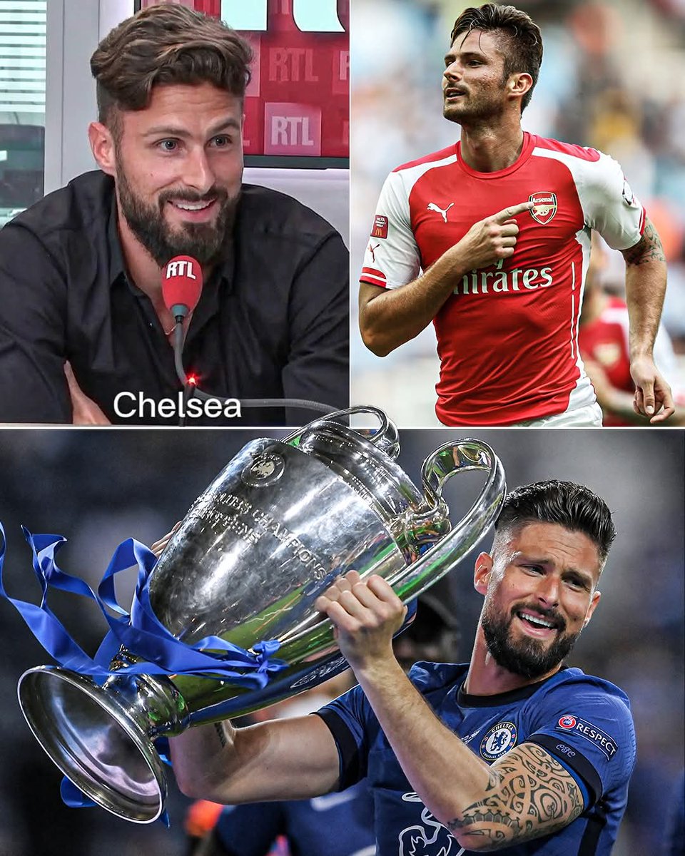 Olivier Giroud was asked 'In one word, Arsenal or Chelsea?

🗣️ His reply...