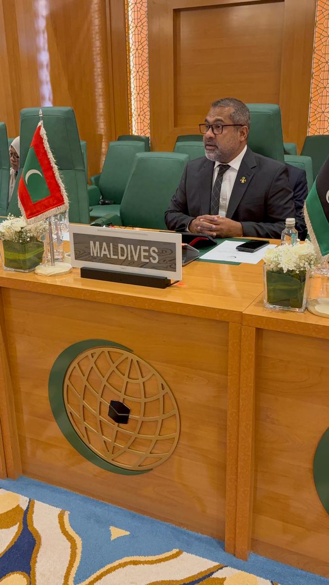 Foreign Minister Dr. Khaleel Reaffirms Maldives’ Support for Palestine at Extraordinary Open-Ended Meeting of the OIC Executive Committee

📃 Press Release | t.ly/OV9Z8