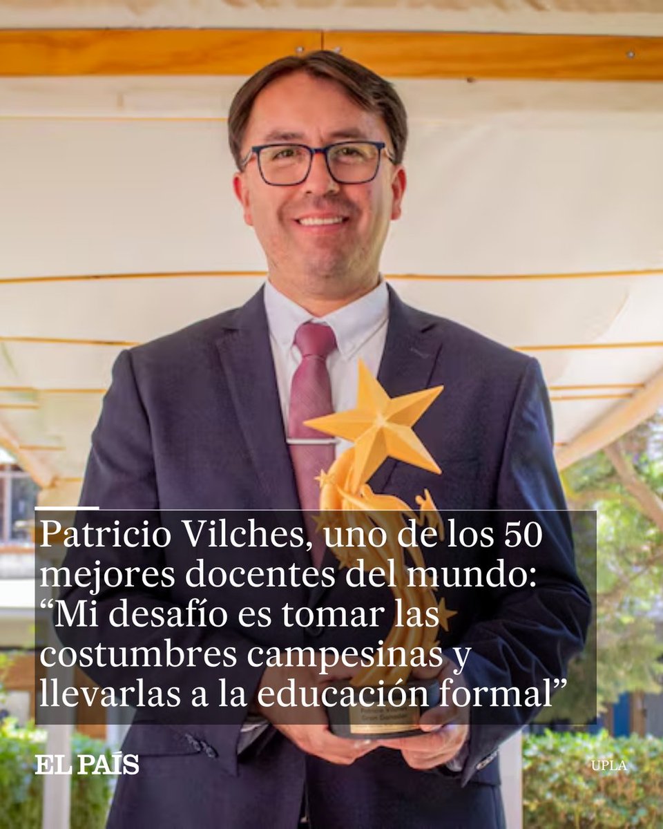 El chileno llegó a la final del ‘Nobel de la enseñanza’, en Dubái, y es el único profesor de la Escuela G-47, en El Guayacán, una zona rural de Cabildo, donde además oficia de director, inspector y encargado del transporte estudiantil

✍ <a href="/IAgouborde/">María Victoria Agouborde Kuncar</a>  
🔗 elpais.com/chile/2026-02-…