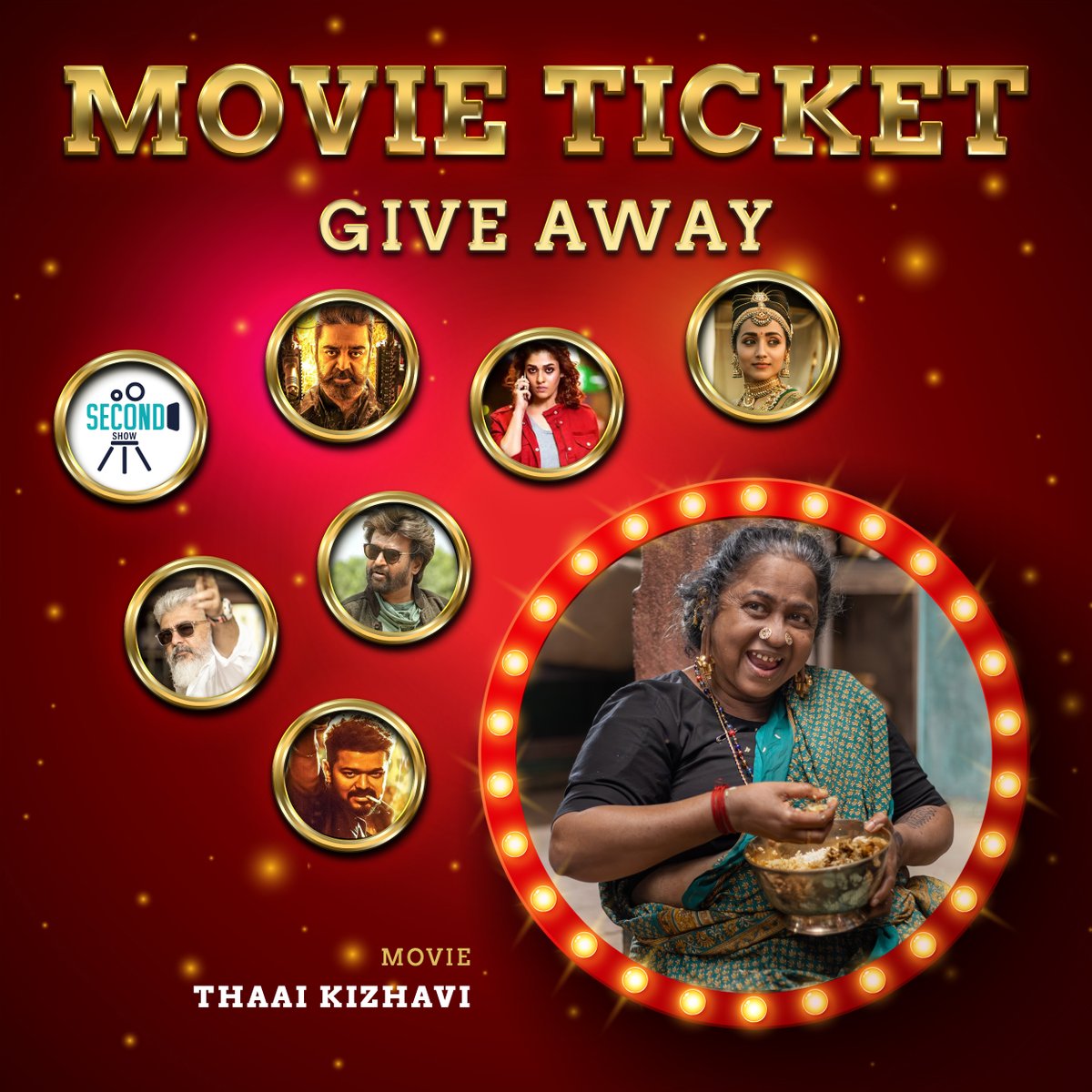 SecondShowTamil's tweet photo. #SecondShow 'Tickets Give Away' for #ThaaiKizhavi 🙂

Watch out 'Second Show' whatsapp channel at 3:00pm tomorrow (Saturday) 🌟❣️ https://t.co/an7Uq0gz4r 

- Ppl who have won tickets in previous giveaways, please refrain from participating. 
- No tickets for pseudonym accounts / Fake IDs. 

#தாய்கிழவி