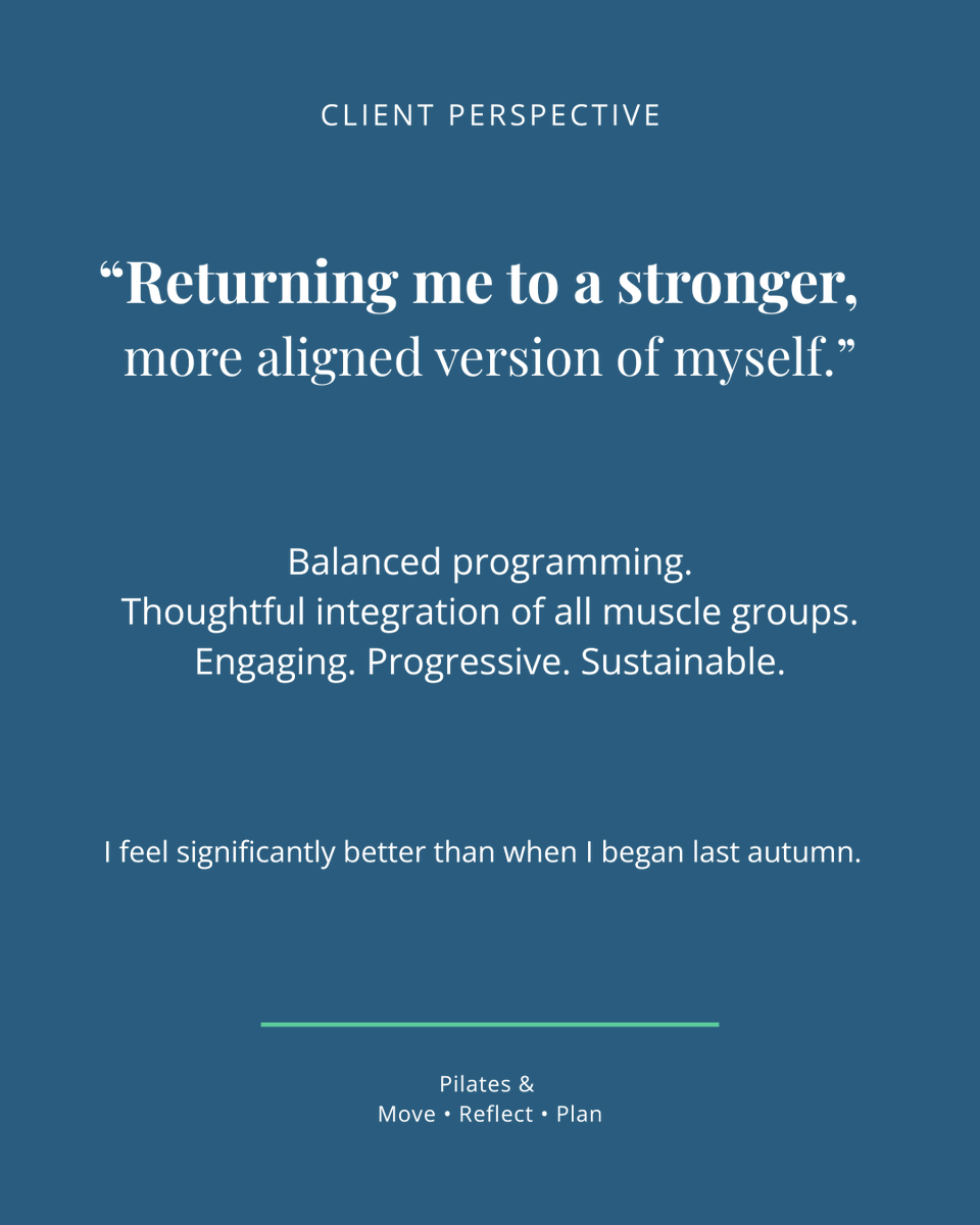 PilatesAnd1's tweet photo. “Returning me to a stronger, more aligned version of myself.”

Balanced. Progressive. Sustainable.

This is what consistent, intelligent movement does over time.

#PilatesAnd #SustainableStrength #MoveReflectPlan https://t.co/QainPOArbK
