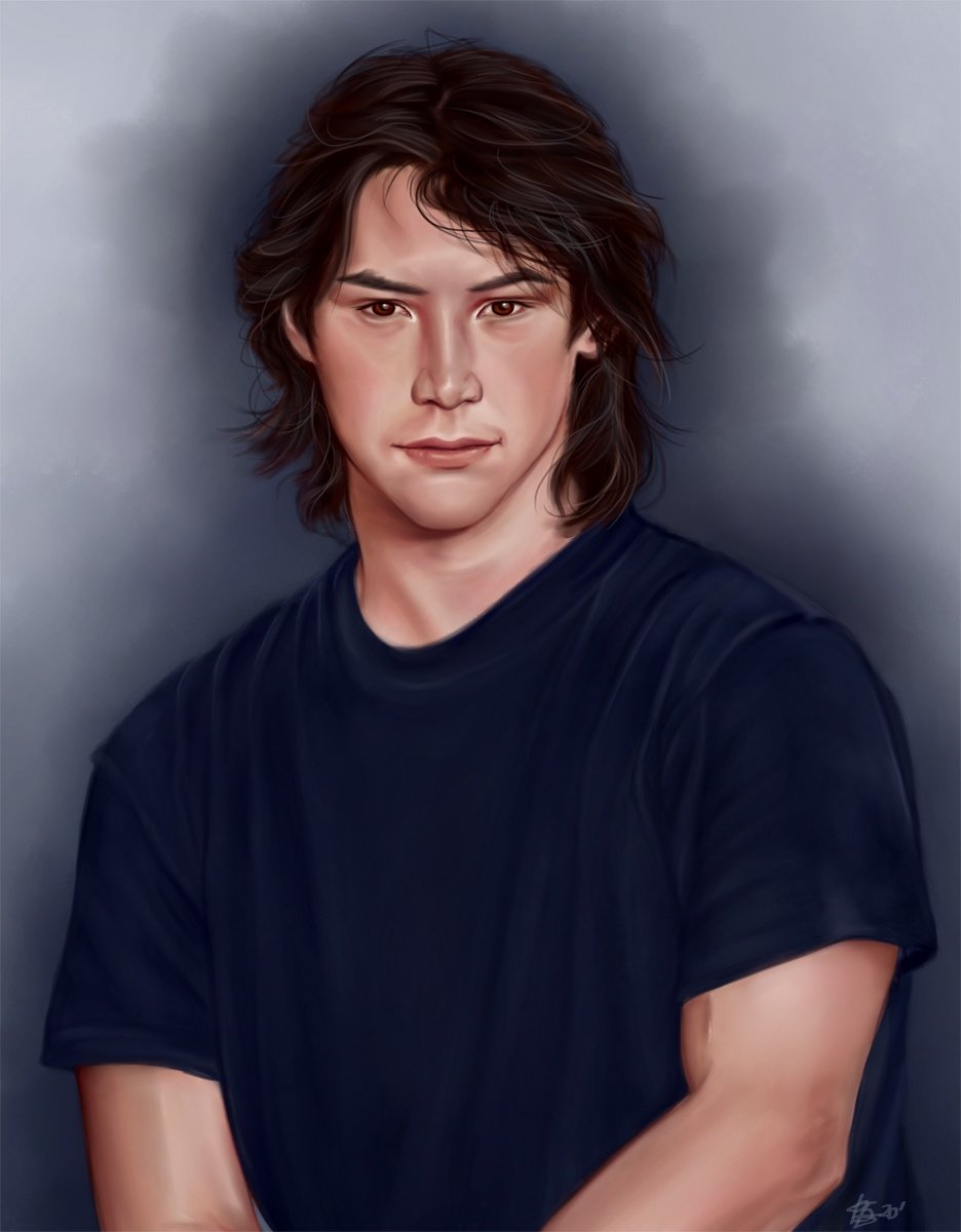 Old but gold portrait of young Keanu 🥹