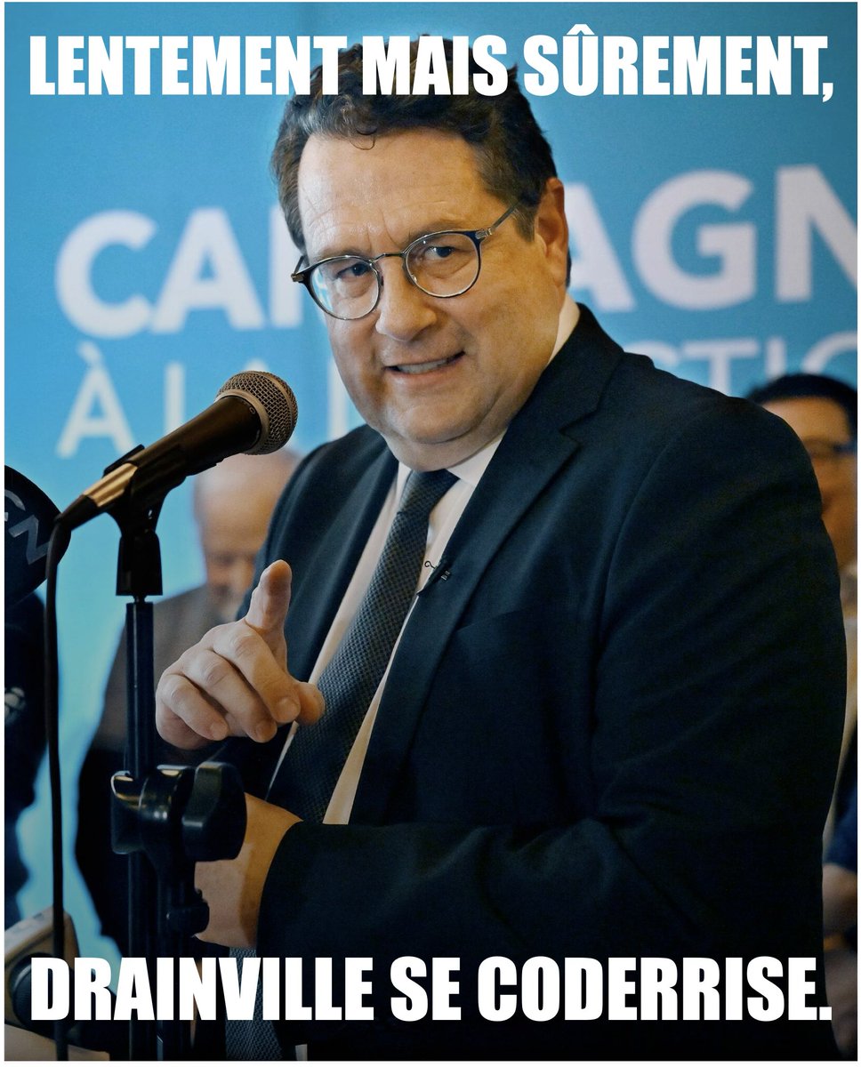 DenisRoyTRQc's tweet photo. Lentement mais sûrement, Bernard Drainville se transforme en Denis Coderre. https://t.co/bN6mNxCFvO