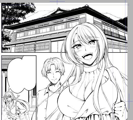 背景描いたりベタ足したり 