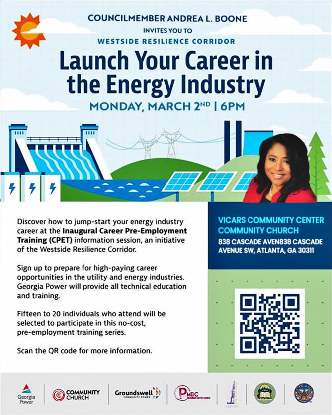 Atlanta City Councilmembers Andrea L. Boone and Jason Dozier