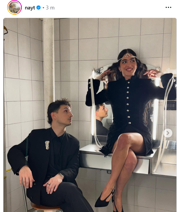 FORMUL4OLI's tweet photo. Unico modo di guardare Joan Thiele bravo Nayt #Sanremo2026 https://t.co/35P0rzpaOH