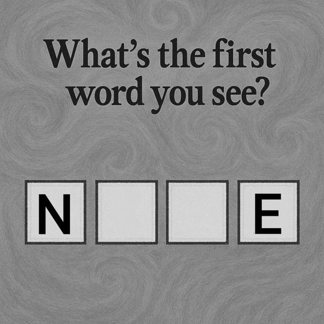 What's the first word you see??