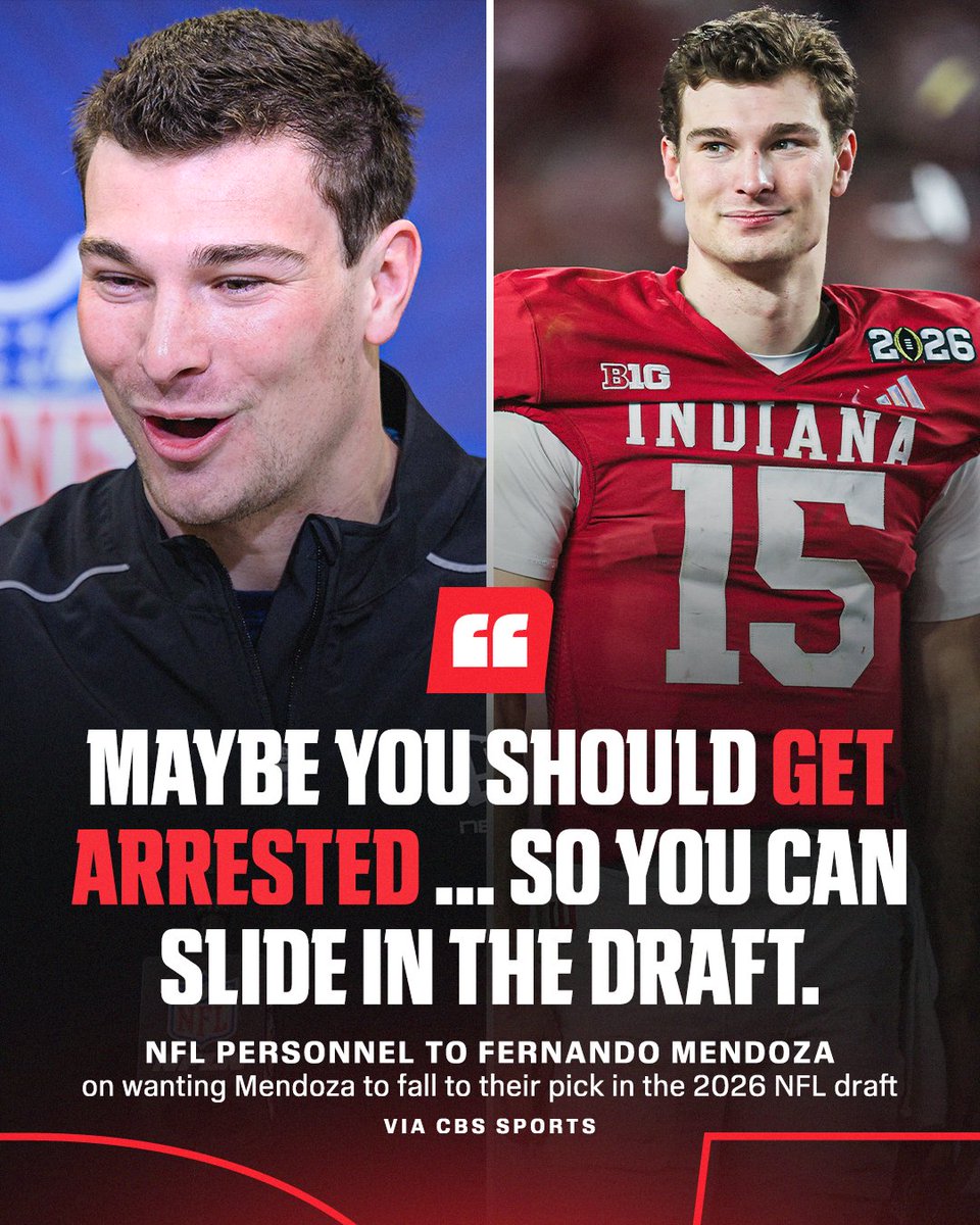 Which team do you think asked Mendoza this? 😂
Fernando is projected to go No. 1 to the Raiders in ESPN's latest NFL mock draft 👀