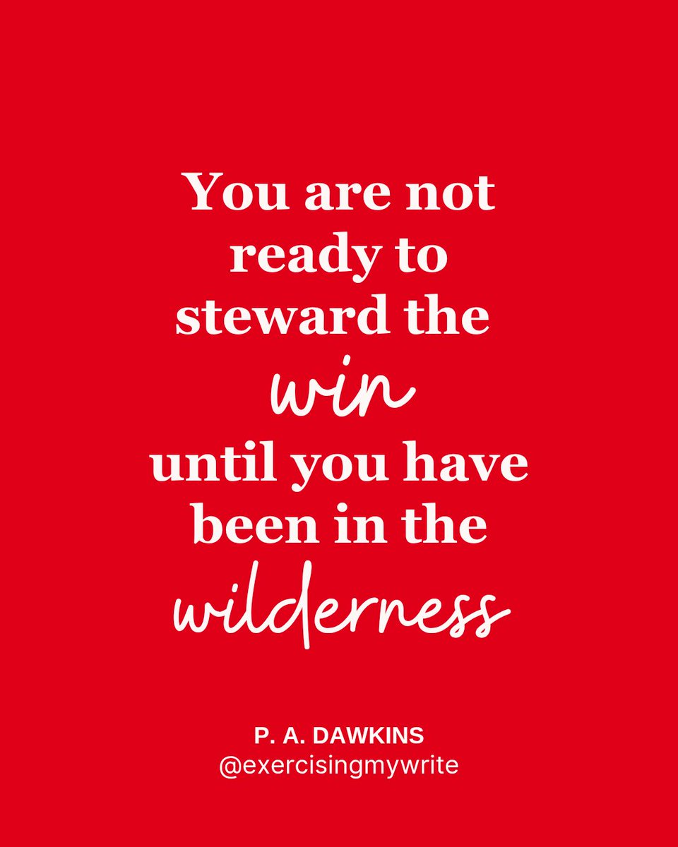 ExerciseMyWrite's tweet photo. You've got to learn to steward the win in the wilderness.

#Godfirst
#padawkins 
#exercisingmywrite 
#win
#wilderness https://t.co/LyOhcSp6ZO