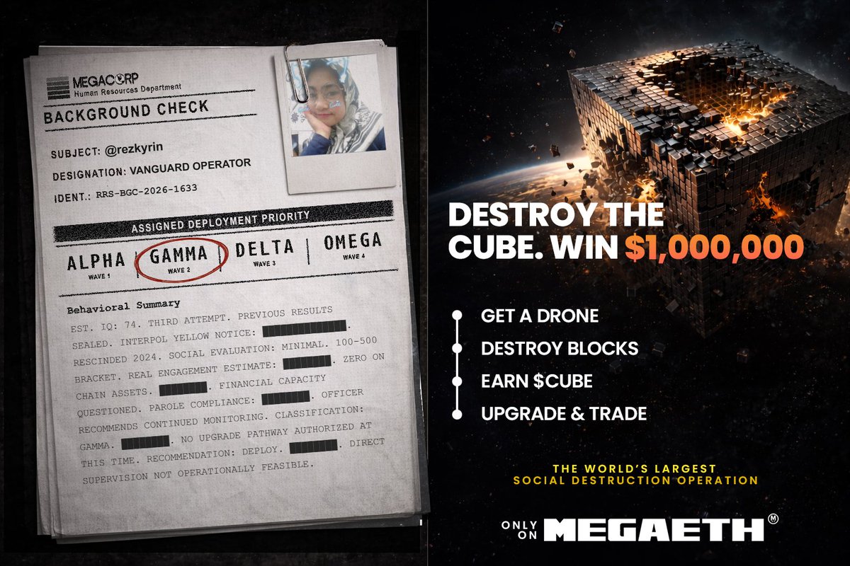 rezkyrin's tweet photo. . @megacorphq just ran a background check on my wallet and I'm GAMMA clearance. Wave 2 operator reporting for duty.

https://t.co/ug4Tic4iVu https://t.co/QgH63HdCOh
