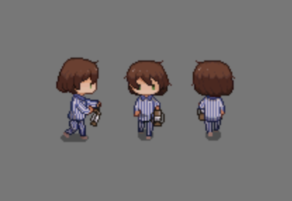 LiminalGrove's tweet photo. Lantern lights up the path ahead, yet may also reveal dormant dangers.
In the pitch-black unknown, keeping a low profile will keep you out of trouble.
#pixelart #gamedev #indiedev #indiegame
(Yeah what's more troublesome than making a 2-head tall sprite crouch &amp; shake hands? https://t.co/XoERvLGDL4