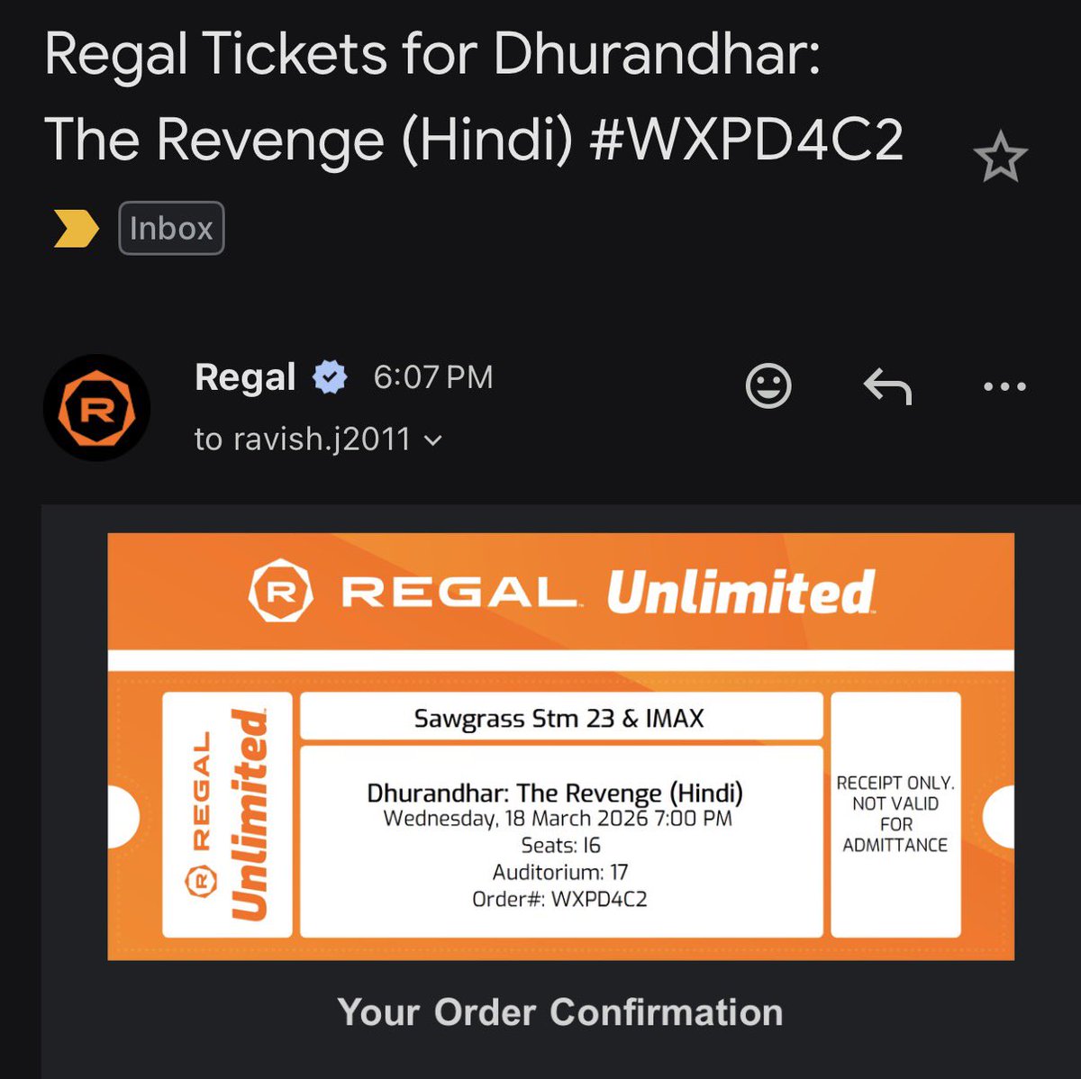 #DhurandharTheRevenge #Dhurandhar2 #dhurandhar2teaser <a href="/RanveerOfficial/">Ranveer Singh</a> booked ticket for premiere show on 18th. #toxicvsdhurandhar2 hype is at next level. But i am going to watch both as both should do good business and should take Indian cinema to new heights.