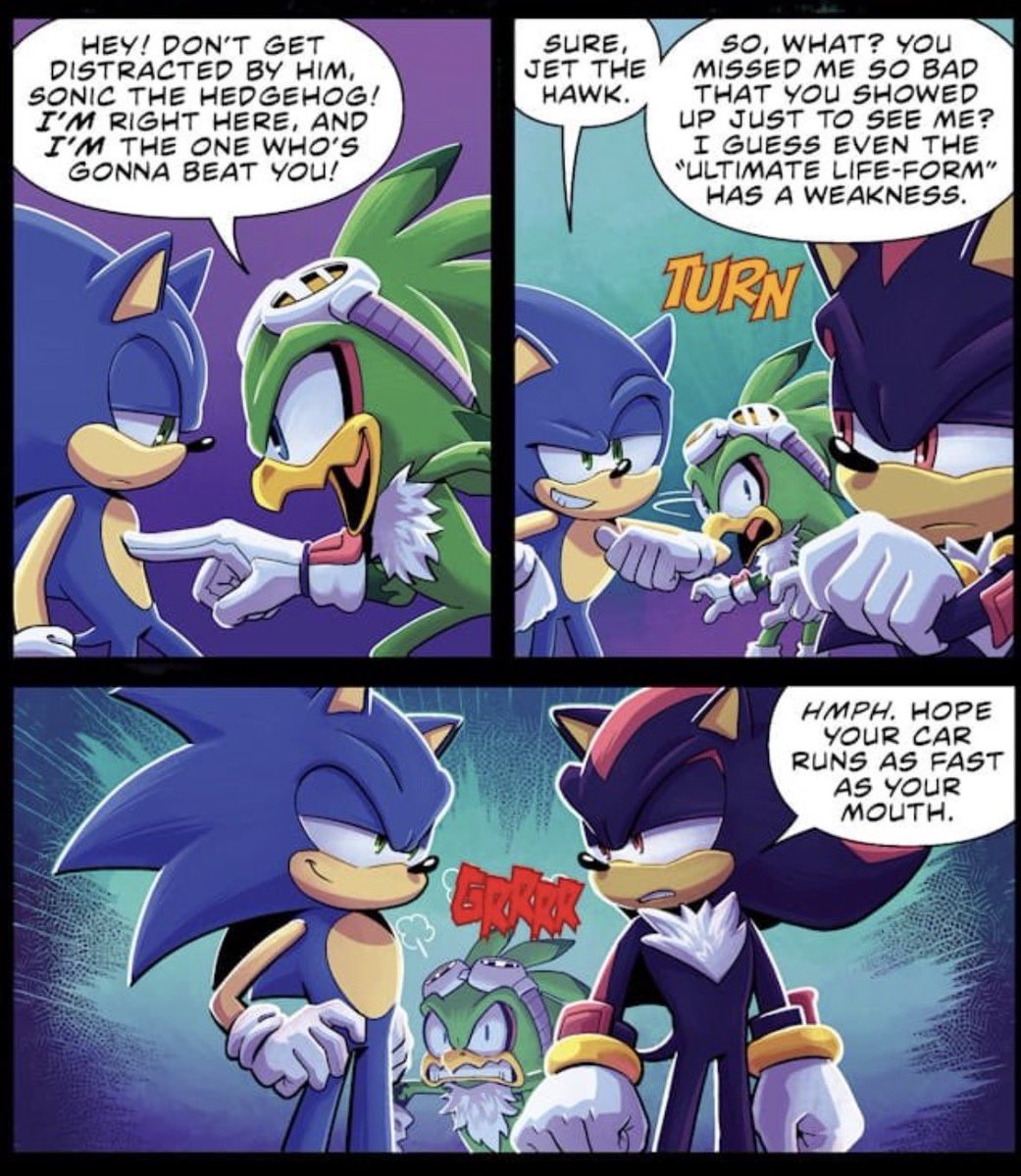 Why is Sonic so clingy to Shadow man 😂