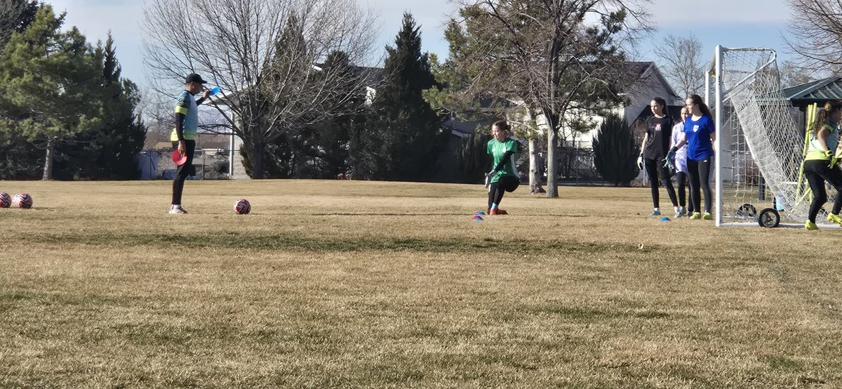 Beautiful day for keeper training. Working on 1v1s today. Just what I was hoping for