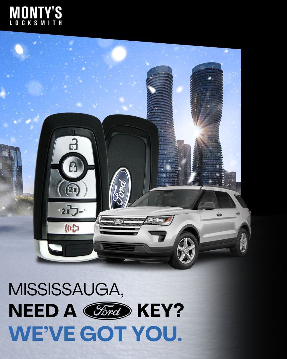 MontyLocksmith's tweet image. Mississauga drivers, lost your Ford key? ❄️🚗
We cut and program Ford smart keys and push to start fobs right here in your area.
Explorer, F-150, Escape, Edge. We’ve got you covered.

📞 647-850-7156
🌐 montyslocksmith.ca

#mississauga #fordkey #fordkeyreplacement