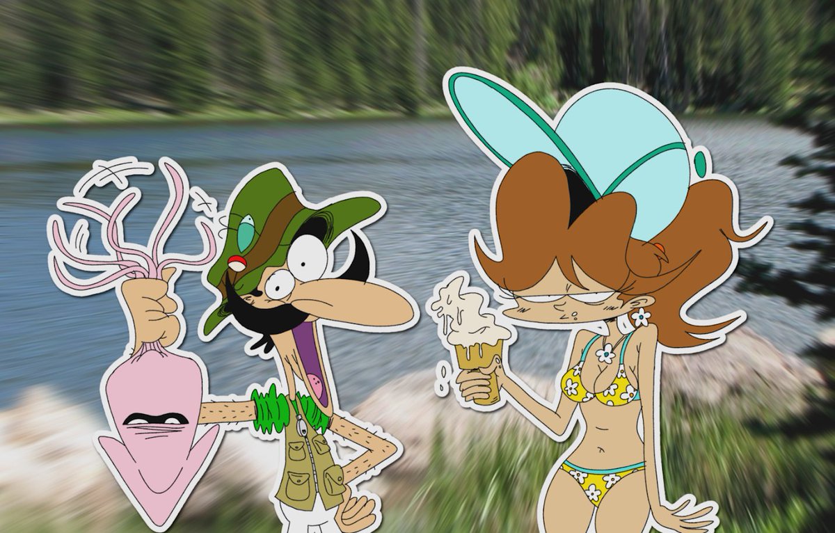 CartoonySid's tweet photo. luigi's lake day https://t.co/rmnHU7b01C