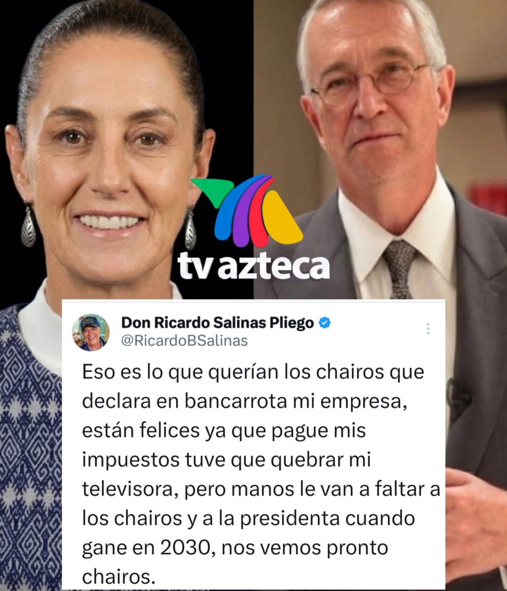 D4nielle_Espi's tweet photo. Ay si @RicardoBSalinas, ahora échale la culpa a la gente de tus malas decisiones 😒, aunque no te creemos mucho eso del concurso mercantil, sueña a una mañoseria tuya para no pagar lo que debes al @SATMX, pero estaremos muy pendientes de que no te quieras pasar de listo. @mexico https://t.co/se1z5TUPVt