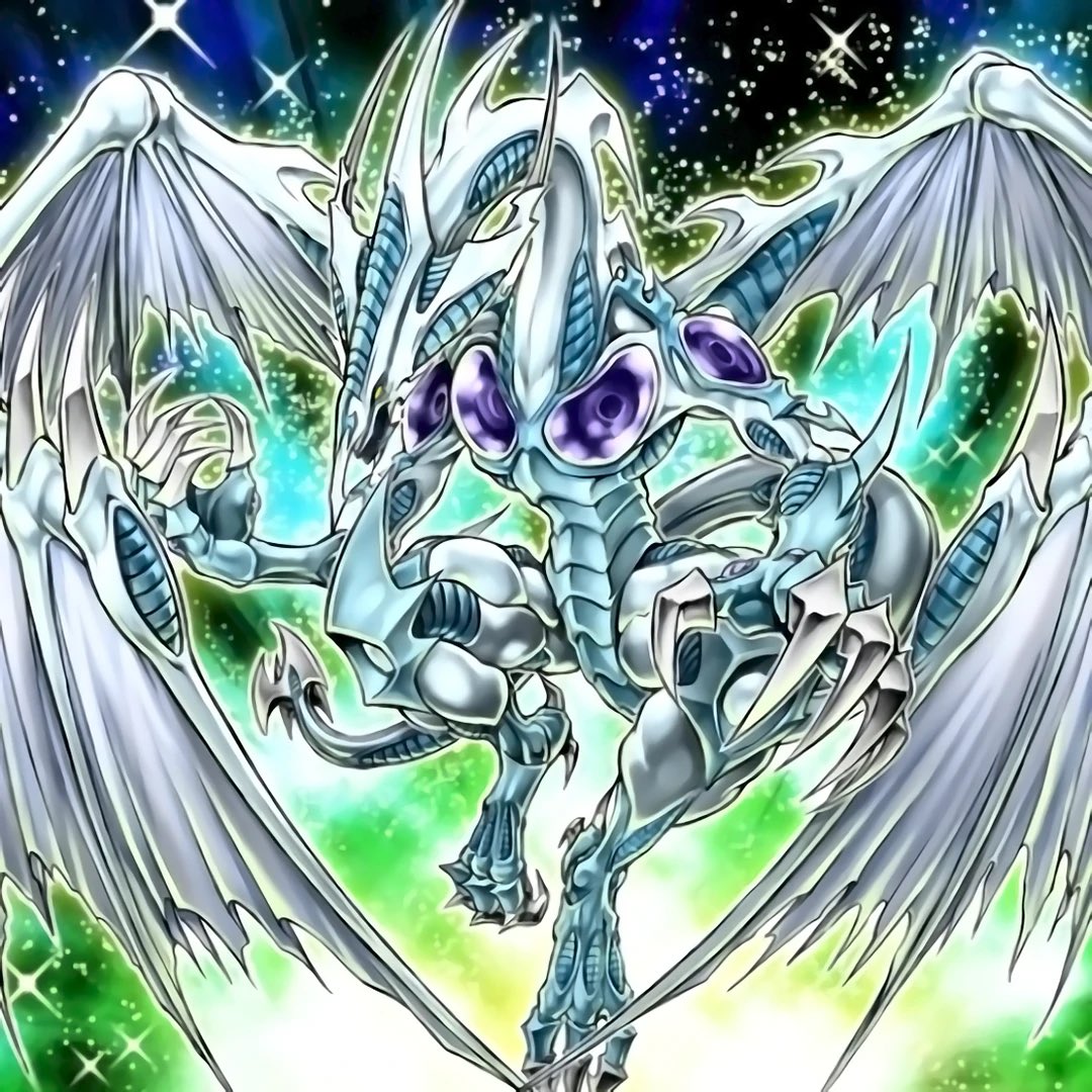peskyfiend's tweet photo. @YGOMasterDuel @YuGiOh_TCG @Alienware @IntelGaming my favorite card is stardust dragon !! 
 #YGOMD4thAnniversarySweepstakes https://t.co/GU6FvShiJS