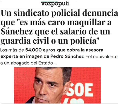 Tus impuestos para sanidad, educación y botox presidencial.
