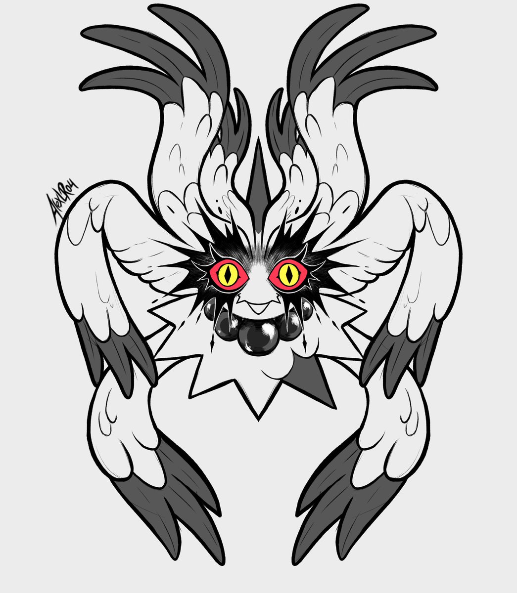 Happy Pokemon Day! ✨🎉
I wasn't gonna post anything because I didn’t do anything related haha but here’s a drawing that I did of Flutter Mane in a “tattoo” style hehe 
#Pokemon #PokemonDay #fanart