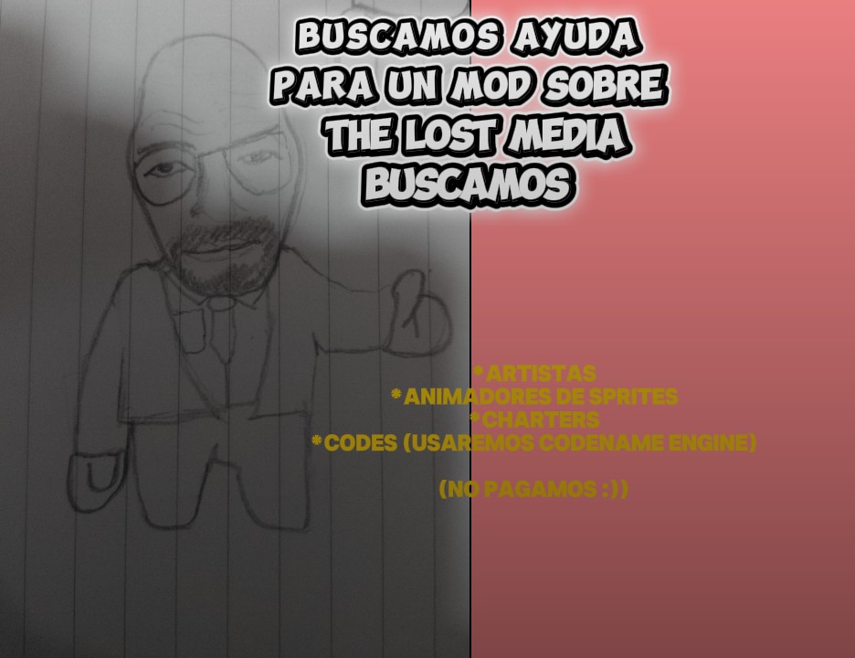 Nikkikdtm's tweet photo. Hola :3 estoy buscando personas que saben hacer mods de fnf, el mod se llama: The Lost Media....

Estoy haciendo un grupo para terminar (solo usaremos codename engine) 

El logo está hecho en IA porque no se hacer retoques y esa cosa...... https://t.co/3ewXXXgtJf