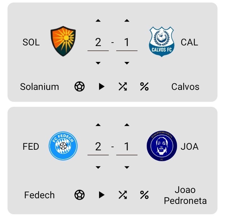 FedeFutXD's tweet photo. Grupo M
@JCBRANDOMNESS: 1 (63')
@ChileArsen31525: 1 (24')

@lcllmapsl: 2 (48' 60')
@JesusRMadrid_7: 1 (84')

Grupo N
@PatataNether: 2 (63' 70')
#Calvos: 1 (34')

@YoSoySpar: 2 (2' 84')
@joaopedrista: 1 (74') https://t.co/6O6iRYVbqm