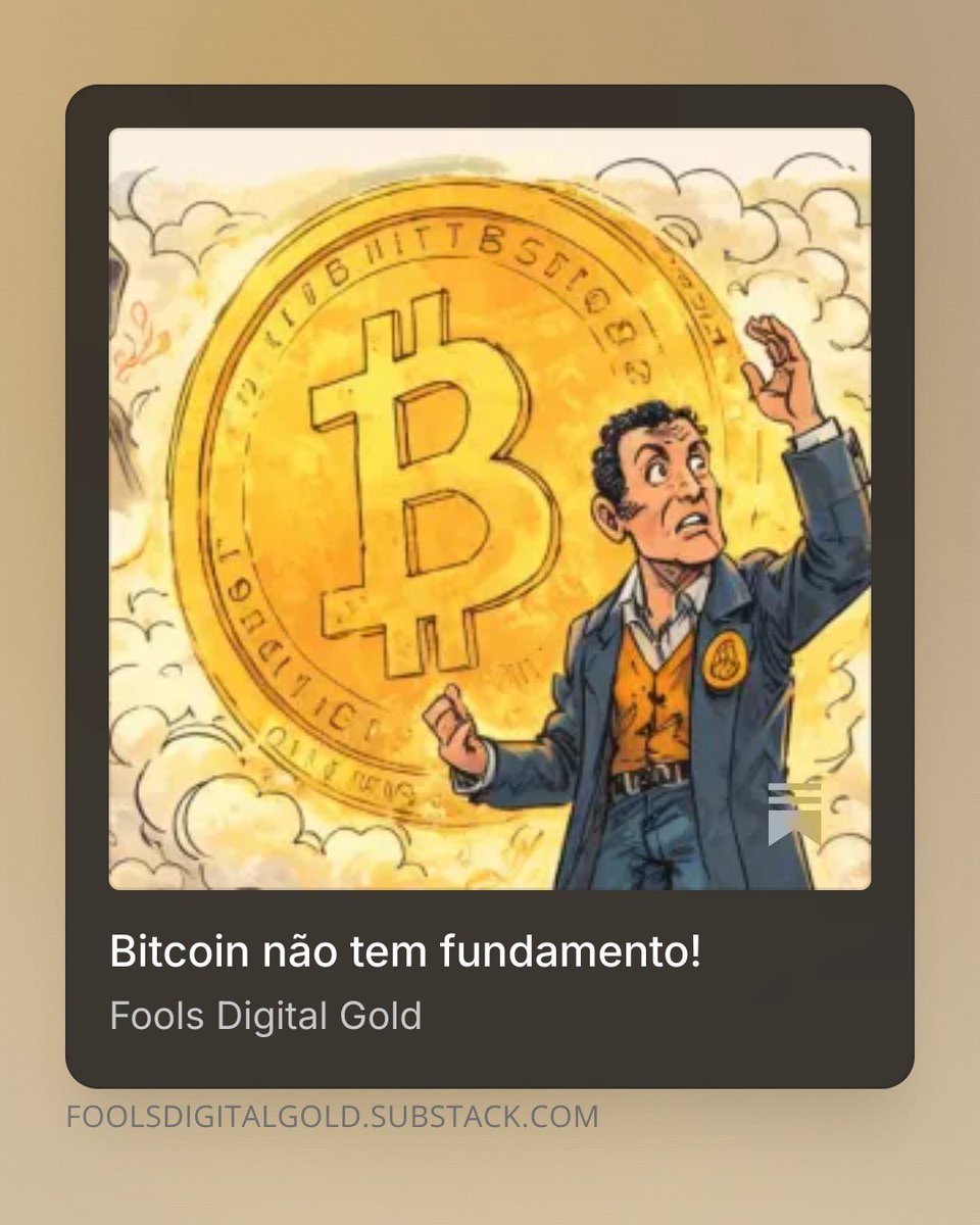 #bitcoin Não tem fundamento