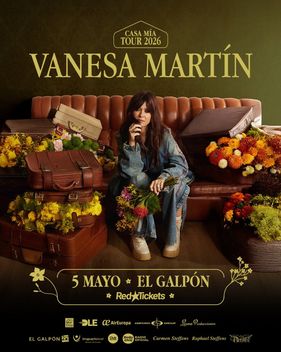 📢 ATENCIÓN URUGUAY 🇺🇾

Después de 9 años regresa <a href="/vanesamartin_/">Vanesa Martin</a> para presentarse en directo con su gira #CasaMía 

📅 Martes 5 de mayo, 9 p.m.
📍Sala Sala Campodónico de El Galpón 
🎟️ Entradas a la venta en: redtickets.uy/evento/VANESA-…